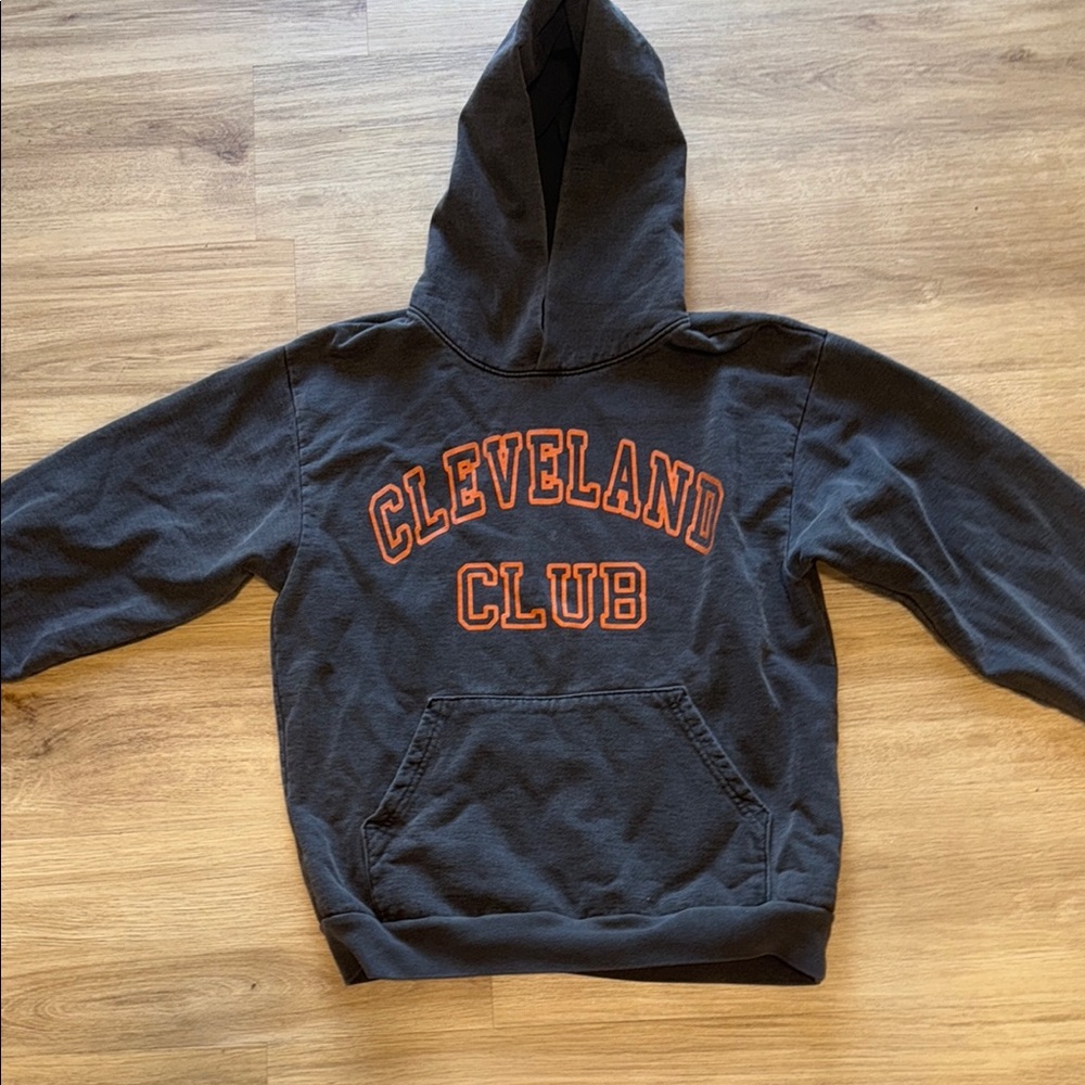 Cleveland Club Black Hoodie with Orange Lettering